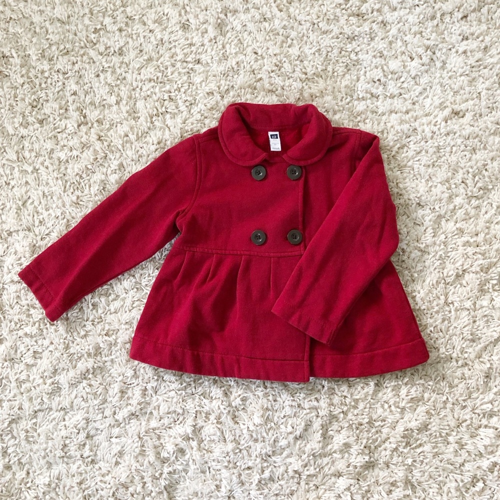 GAP Red Pleated Toddler Girl Jacket
